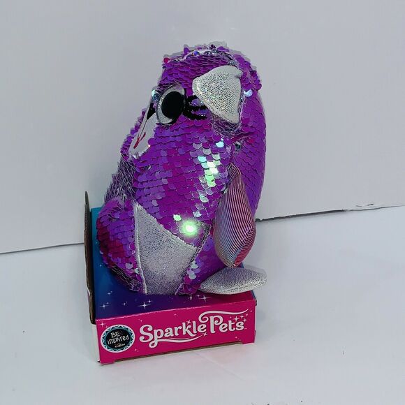 Sparkle Pets Whiskers the Kitty Plush Toy Color Change Sequins 6 inch Series 2 - Picture 8 of 13